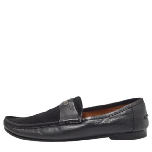 Pre-owned Leather flats Gucci Vintage , Black , Dames