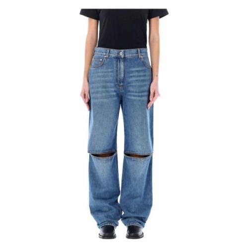 Bootcut Jeans met Uitgesneden Knieën JW Anderson , Blue , Dames