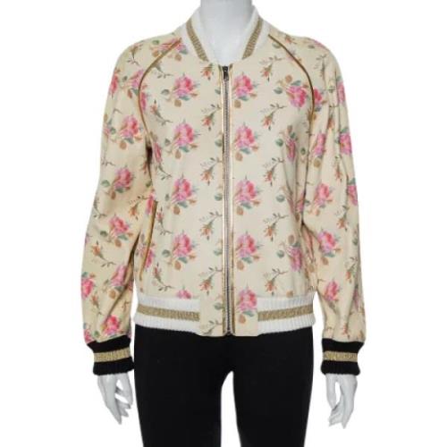 Pre-owned Leather outerwear Gucci Vintage , Beige , Dames