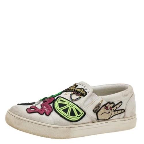 Pre-owned Canvas sneakers Marc Jacobs Pre-owned , White , Dames