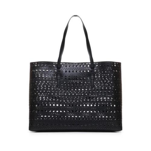 Zwarte kalfsleren tas Alaïa , Black , Dames