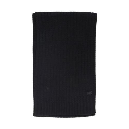 Zwarte Katoenen Sjaal van Michael Kors Michael Kors , Black , Heren