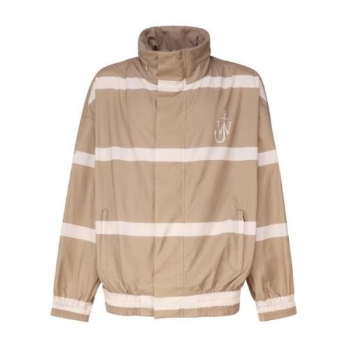 Gestreepte Logo Print Jas JW Anderson , Beige , Heren