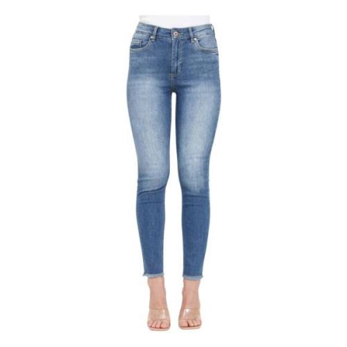Skinny Fit Medium Blue Denim Jeans Only , Blue , Dames