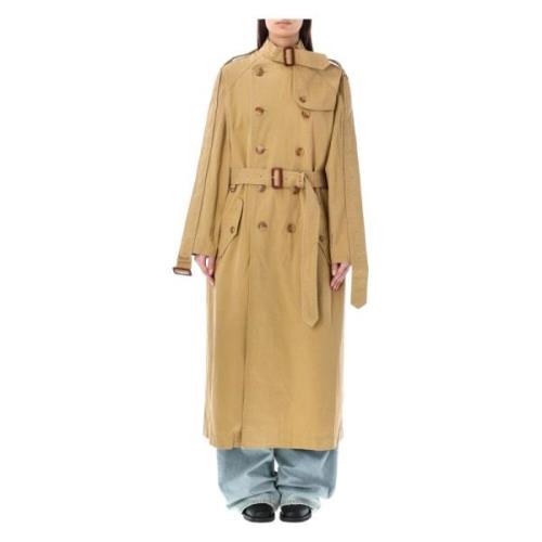 Oversized Trenchcoat R13 , Beige , Dames