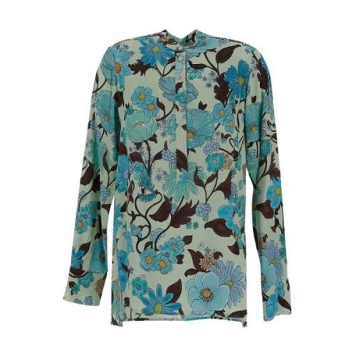 Viscose Tuinprint Shirt Stella McCartney , Multicolor , Dames