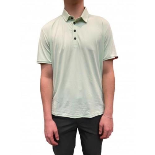 Mintgroen Polo Shirt met Oranje Piping RRD , Green , Heren
