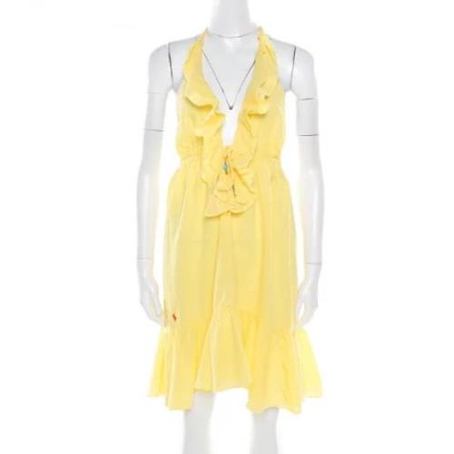 Pre-owned Cotton dresses Ralph Lauren Pre-owned , Yellow , Dames