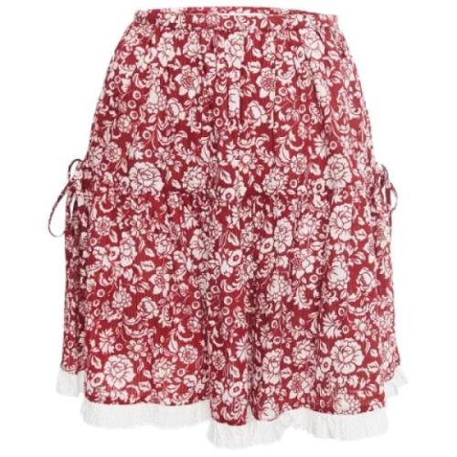 Pre-owned Cotton bottoms Chloé Pre-owned , Red , Dames
