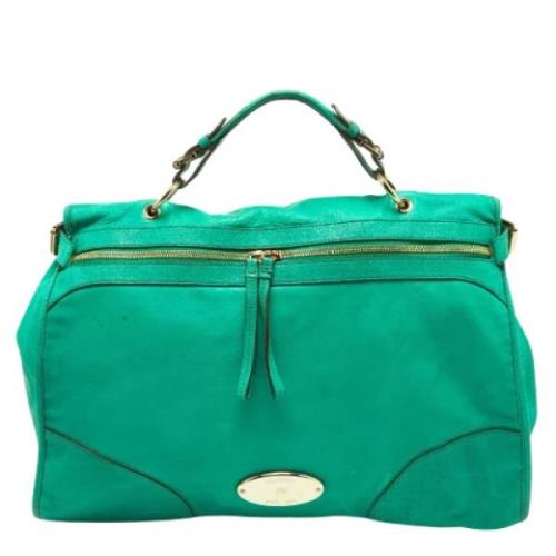 Pre-owned Leather handbags Mulberry Pre-owned , Green , Dames