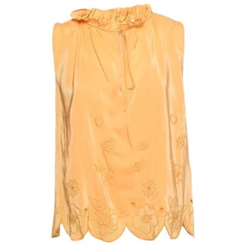 Pre-owned Fabric tops Chloé Pre-owned , Yellow , Dames