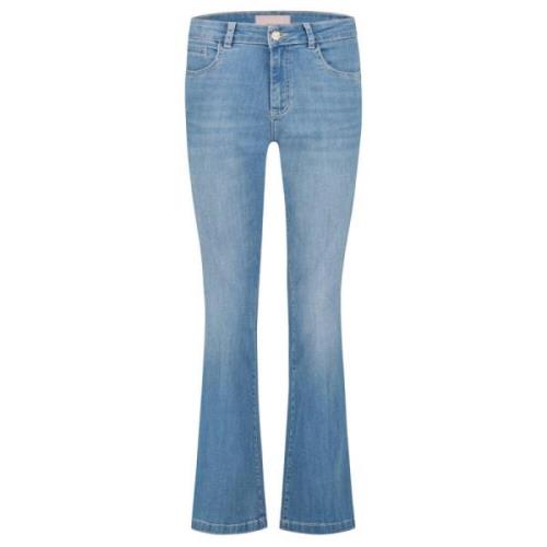Flared Jeans in Medium Used Wassing Parami , Blue , Dames