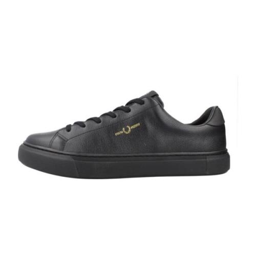 Premium Leren Sneakers voor Mannen Fred Perry , Black , Heren