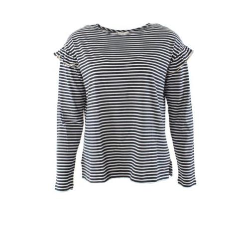 Blauwe Katoenen Dames Top Tommy Hilfiger , Blue , Dames