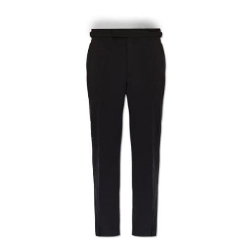 Wollen plooirokbroek Tom Ford , Black , Heren