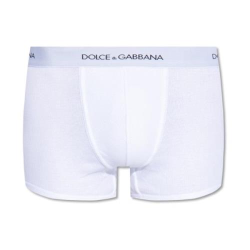 Boxershorts met logo Dolce & Gabbana , White , Heren