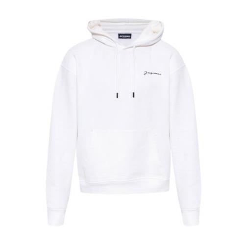 Logo hoodie Jacquemus , White , Heren