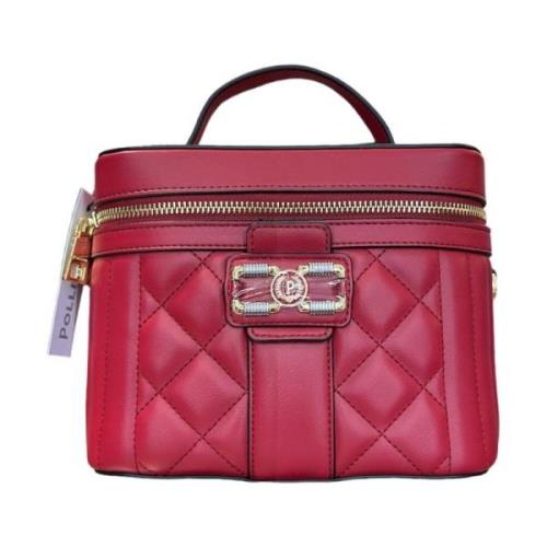 Rode handtas met afneembare kettingriem Pollini , Red , Dames