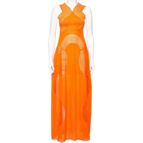 Pre-owned Cotton dresses Stella McCartney Pre-owned , Orange , Dames