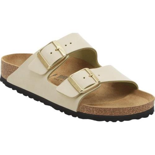 Nubuck Leren Slipper Birkenstock , Beige , Heren