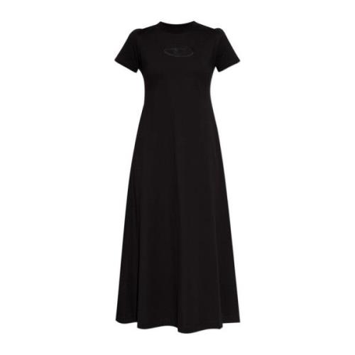 ‘D-Alin’ jurk met logo Diesel , Black , Dames