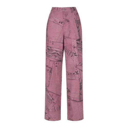 Boyfriend Print Jeans Blumarine , Pink , Dames