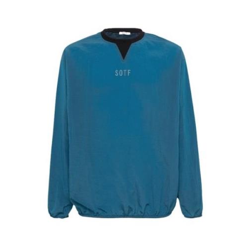Vintage Waterdichte Crewneck Sweatshirt Sotf , Blue , Heren