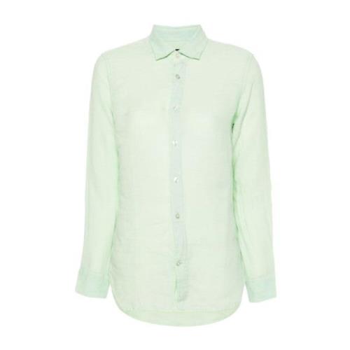 Appelgroene Linnen Overhemd Peuterey , Green , Dames
