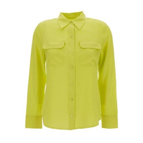 Gele Slim Signature Overhemden Equipment , Yellow , Dames