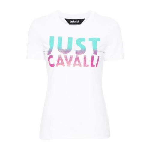Grafische T-shirts en Polos Just Cavalli , White , Dames