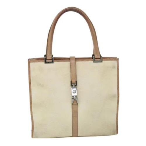 Pre-owned Canvas handbags Gucci Vintage , Beige , Dames