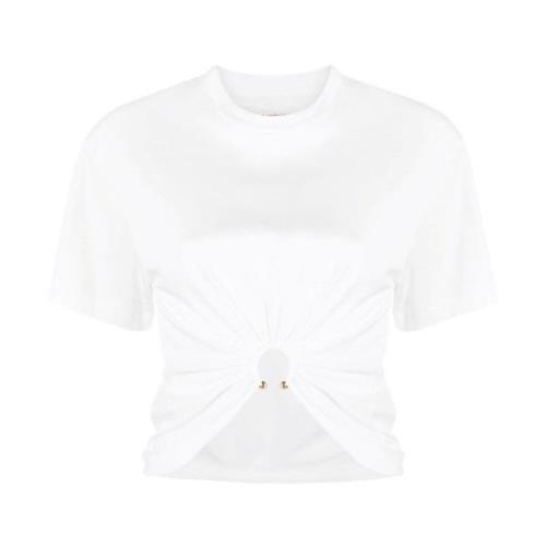 Beige T-shirts en Polos Paco Rabanne , White , Dames