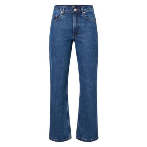 Indigo Delave Straight Leg High Rise Jeans A.p.c. , Blue , Dames
