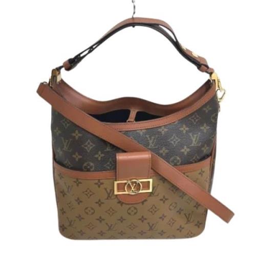 Pre-owned Canvas shoppers Louis Vuitton Vintage , Brown , Dames