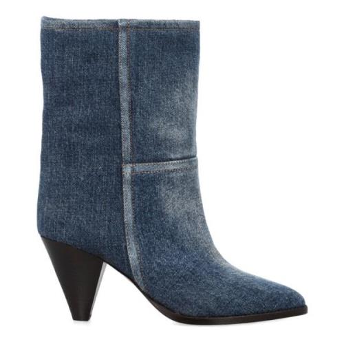 Denim Laarzen met Kegelvormige Hak Isabel Marant , Blue , Dames