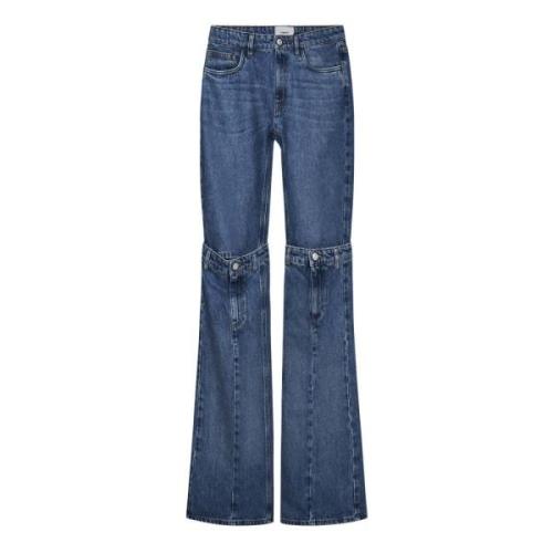 Faded Blue Wide-Leg Jeans Coperni , Blue , Heren