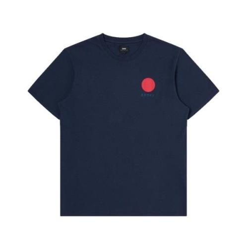 Japanse Sun T-Shirt Navy Edwin , Blue , Heren