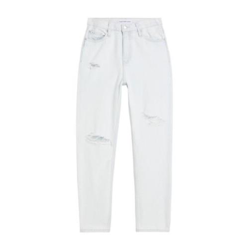 Lichte Denim Mom Jeans Calvin Klein , Blue , Dames