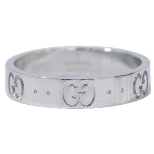 Pre-owned White Gold rings Gucci Vintage , Gray , Dames