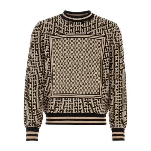 Mini Monogram Sweater Balmain , Multicolor , Heren