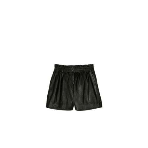 Zwarte Shorts met Hoge Taille Ba&Sh , Black , Dames
