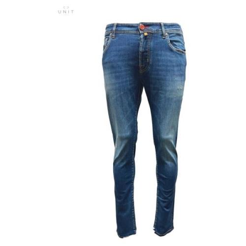 Vintage Mid Blue Slim Jeans Jacob Cohën , Blue , Heren