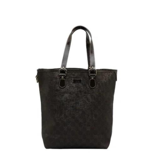 Pre-owned Canvas totes Gucci Vintage , Brown , Dames