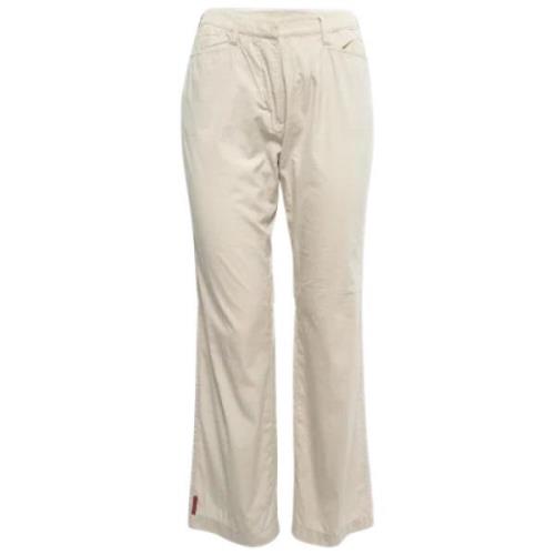 Pre-owned Cotton bottoms Prada Vintage , Beige , Dames