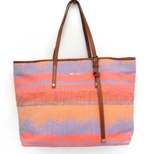 Pre-owned Canvas totes Jimmy Choo Pre-owned , Orange , Dames