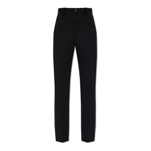 Wollen plooirokbroek Balenciaga , Black , Dames