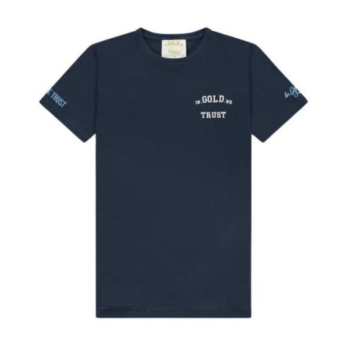 Navy Pusha T-Shirt In Gold We Trust , Blue , Heren