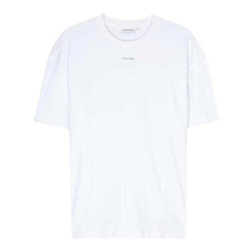 Moderne en Verfijnde Heren T-shirts en Polos Calvin Klein , White , He...