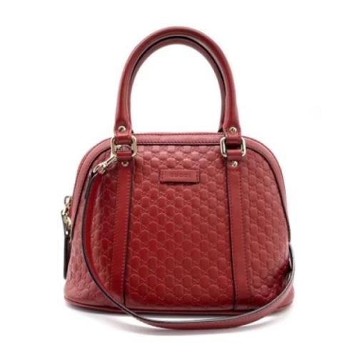 Pre-owned Leather handbags Gucci Vintage , Red , Dames