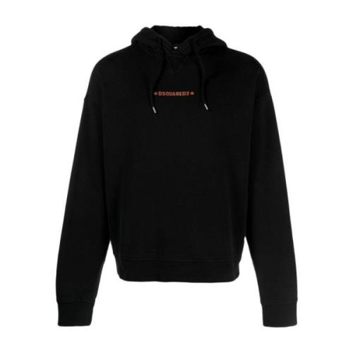 Zwarte Sweaters - Cipro Fit Hoodie Dsquared2 , Black , Heren